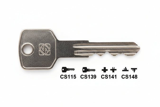 Chiavi Punzonate Per Cilindri Cisa 6+7 Spine- - Cs115 - 5 Pezzi Silca