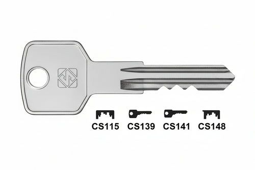 Chiavi Punzonate Per Cilindri Cisa 6+7 Spine- - Cs139 - 5 Pezzi Silca