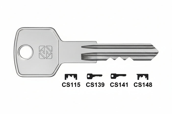 Chiavi Punzonate Per Cilindri Cisa 6+7 Spine- - Cs139 - 5 Pezzi Silca