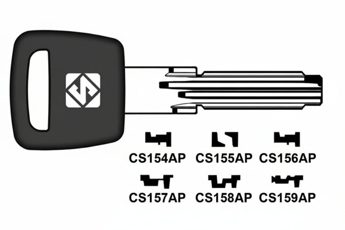 Chiavi Per Cilindri Cisa 6+7 Spine Profilo Piatto- - Cs157Ap - 5 Pezzi Silca