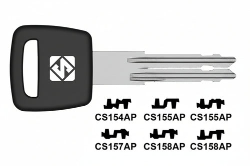 Chiavi Per Cilindri Cisa 6+7 Spine Profilo Piatto- - Cs158Ap - 5 Pezzi Silca