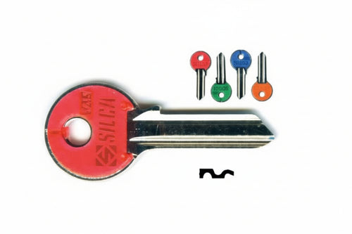 Chiavi Per Cilindri Cisa 5 Spine Grandi Cs206Asl- - Cs206Asl Dx Slim Fluo Colori Assortiti - 10 Pezzi Silca