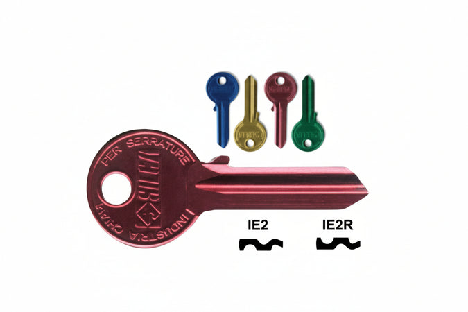 Chiavi Per Cilindri Iseo 5 Spine Grandi- - Ie2U Dx Ultralite Rosse - 10 Pezzi Silca