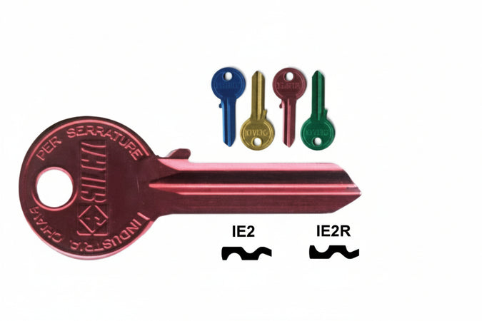 Chiavi Per Cilindri Iseo 5 Spine Grandi- - Ie2Ru Sx Ultralite Rosse - 10 Pezzi Silca