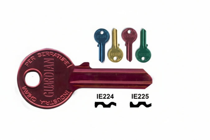 Chiavi Per Cilindri Iseo 4 Spine Grandi- - Ie225U Sx Ultralite Verdi - 10 Pezzi Silca