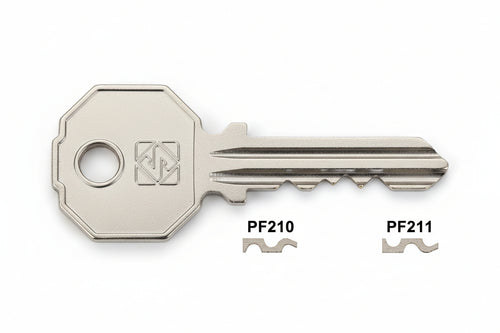 Chiavi Per Cilindri Prefer 5 Spine Grandi- - Pf210 Dx - 10 Pezzi Silca