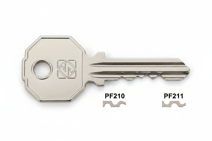 Chiavi Per Cilindri Prefer 5 Spine Grandi- - Pf210 Dx - 10 Pezzi Silca