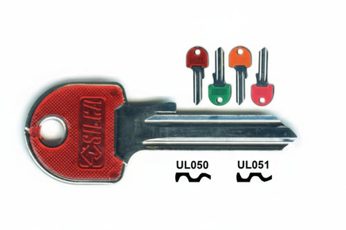 Chiavi Per Cilindri Universal 5 Spine Grandi- - Ul050Slsl Dx Slim Fluo Colori Assort. Testa L - 10 Pezzi Silca