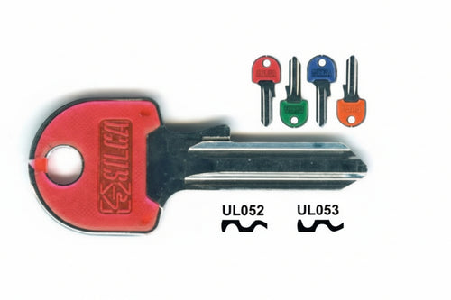 Chiavi Per Cilindri Universal 4 Spine Grandi- - Ul052Slsl Dx Slim Fluo Colori Assort. Testa L - 10 Pezzi Silca