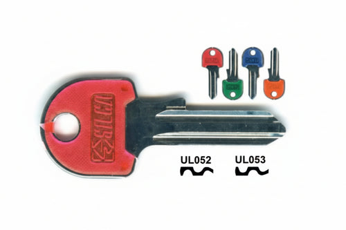 Chiavi Per Cilindri Universal 4 Spine Grandi- - Ul053Slsl Sx Slim Fluo Colori Assort. Testa L - 100 Pezzi Silca