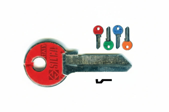 Chiavi Per Cilindri Viro 5 Spine Grandi Vi080Sl- - Vi080Sl Dx Slim Fluo Colori Assortiti - 10 Pezzi Silca