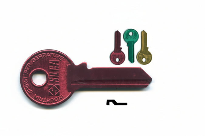 Chiavi Per Cilindri Viro 5 Spine Grandi Vi081U- - Vi081U Sx Ultralite Rosse - 10 Pezzi Silca