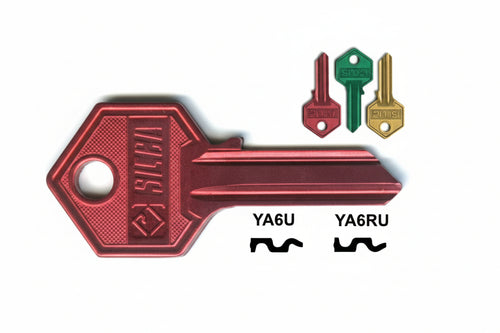 Chiavi Per Cilindri Yale 4 Spine Grandi- - Ya6Ru Sx Ultralite Gialle - 10 Pezzi Silca