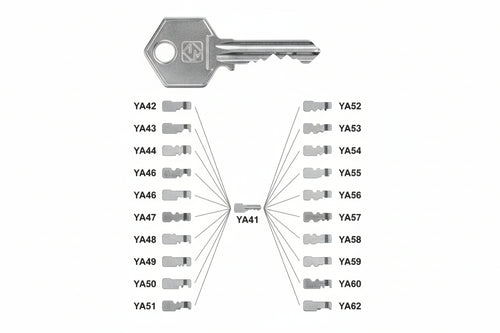 Chiavi Per Cilindri Yale 5 Spine Grandi Ya41- - Ya41 - 10 Pezzi Silca