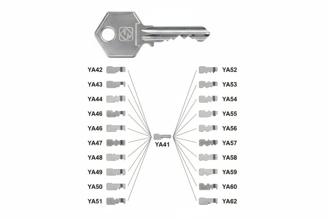 Chiavi Per Cilindri Yale 5 Spine Grandi Ya41- - Ya41 - 10 Pezzi Silca