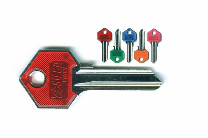 Chiavi Per Cilindri Yale 5 Spine Grandi Ya226Sl- - Ya226Sl Dx Slim Fluo Colori Assortiti - 10 Pezzi Silca