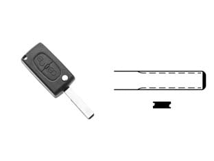 Cover Chiavi Per Auto Peugeot Citroen Hu83Ars2N Hu83Ars2N 2 Bottoni Silca