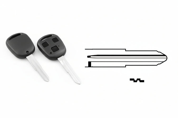 Cover Chiavi Per Auto Toyota Toy41Rbrs8 Toy41Rbrs8 3 Bottoni Silca