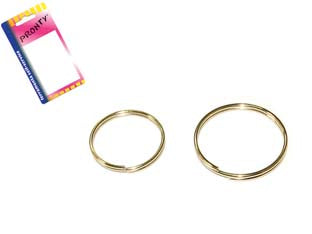 Anelli Portachiavi In Acciaio Nichelato In Blister- - Ø Mm.30 In Bl.6 Pz. - 12 Blister