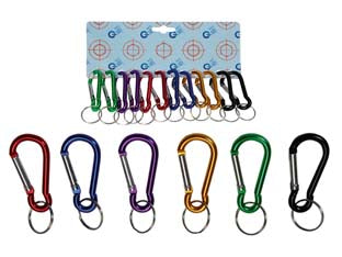 Moschettoni Portachiavi In Alluminio Con Anello- - Ø Mm.8X80 - 1 Blister Quality