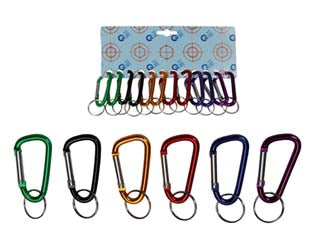 Moschettoni Portachiavi In Alluminio Con Anello- - Ø Mm.6X60 - 1 Blister Quality