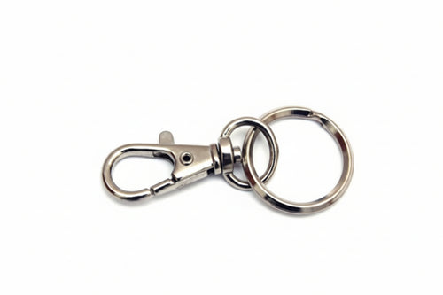 Moschettone Piccolo Nichelato Con Anello In Blister- - Mm.45, In Bl.2 Pz. - 12 Blister