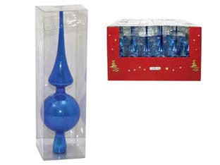 Puntale Per Albero Di Natale Cm.25 Colore Blu
