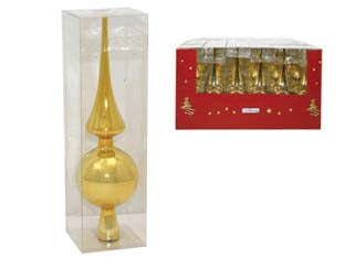 Puntale Per Albero Di Natale Cm.25 Colore Oro