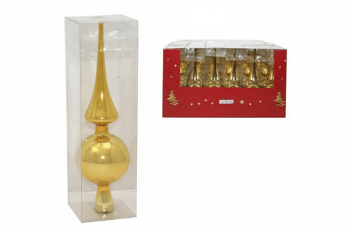 Puntale Per Albero Di Natale Cm.25 Colore Oro
