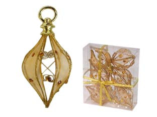 Sfere Ovali In Rete Colore Oro Ø Mm.60 In Conf. Pz.6 I Re Magi