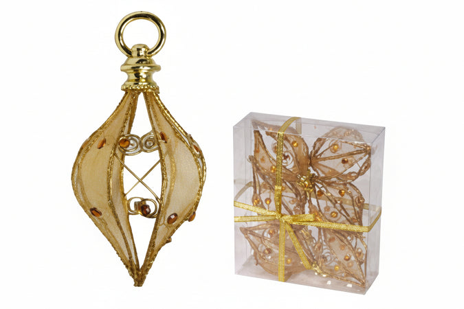 Sfere Ovali In Rete Colore Oro Ø Mm.60 In Conf. Pz.6 I Re Magi