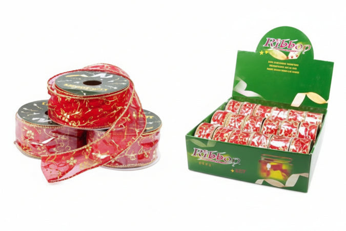 Bobine Di Nastro Decorativo Rosso - 32 Pezzi I Re Magi