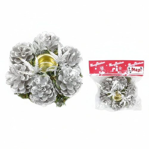 Porta Candele A Un Posto Colore Argento - 1 Blister I Re Magi