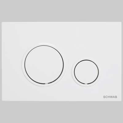 Placca Di Comando Vela Doppio Tasto Cromata Schwab