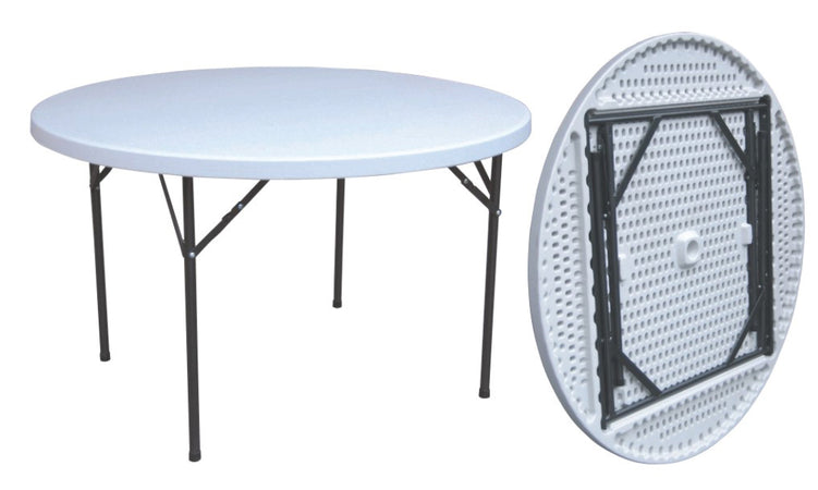 C Tavolo In Acciao E Hdpe Pieghevole D 122 Cm- I Giardini Del Re- 1,0 Pz