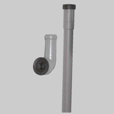 Tubo Regolabile Per Passo Rapido O Flussometro Cm 100 Ø 26X32 C/Curva Pvc Cr