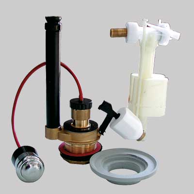 Meccanismo Di Scarico In Ottone Attacco Laterale Silent Con Pulsante Tremolada