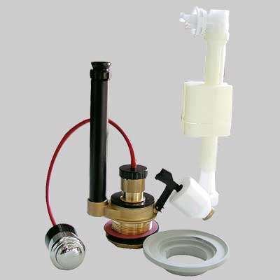 Meccanismo Di Scarico In Ottone Attacco Sotto Silent Con Pulsante Tremolada