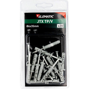 Elematic Blister Tassello Jtx Tp/V 6X35 C/Vite 20 Pz- 10,0 Confezione