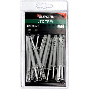 Elematic Blister Tassello Jtx Tp/V 6X60 C/Vite 15 Pz- 8,0 Confezione