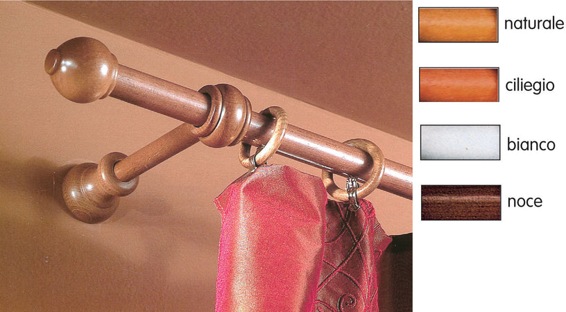 Bastone Legno A Strappo D 23 Ciliegio 160Cm C/Supp.- 1,0 Pz