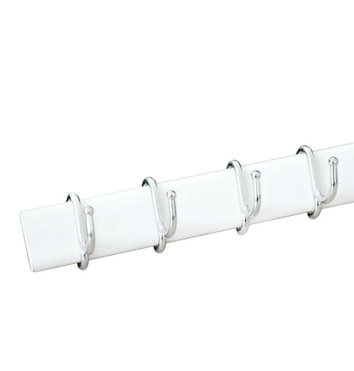 Appendino Adesivo Allum 4 Ganci Scorrev Bianco- Diesse- 10,0 Pz