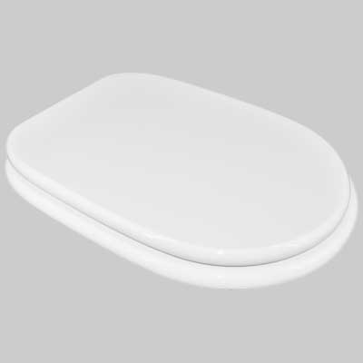 Sedile Mdf Poliesterato M130 Bianco Coprivaso Copriwater Seba