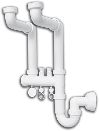 Sifone Lavello A 2 Vie Invisibile- 1,0 Pz