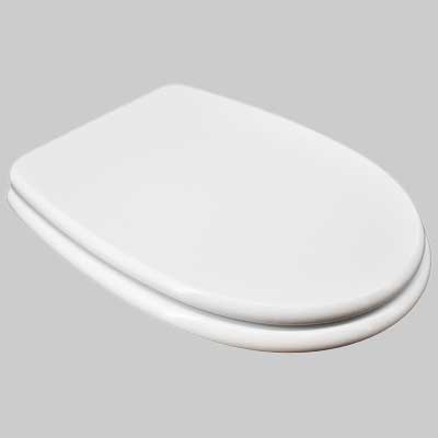 Sedile Mdf Poliesterato M140 Bianco Coprivaso Copriwater Seba