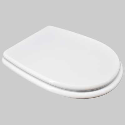 Sedile Mdf Poliesterato M144 Bianco Coprivaso Copriwater Seba