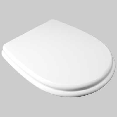 Sedile Mdf Poliesterato M148 Bianco Coprivaso Copriwater Seba