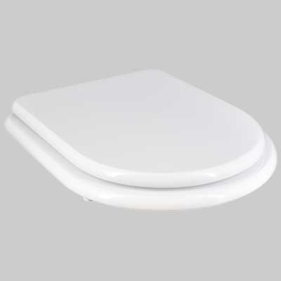 Sedile Mdf Poliesterato M152 Bianco Coprivaso Copriwater Seba