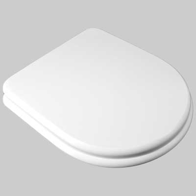 Sedile Mdf Poliesterato M156 Bianco Coprivaso Copriwater Seba