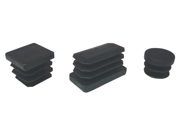 Puntale Alettato Tondo 18 Mm Plastica Nero- 500,0 Pz